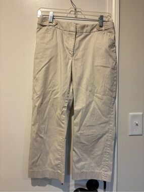 Y2K, Preppy Van Heusen Light Beige Capri Khakis